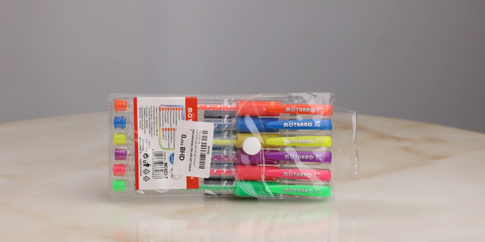 [MOTARRO GEL PEN 6PC SET MC023-7] GEL PEN 6PC SET 7