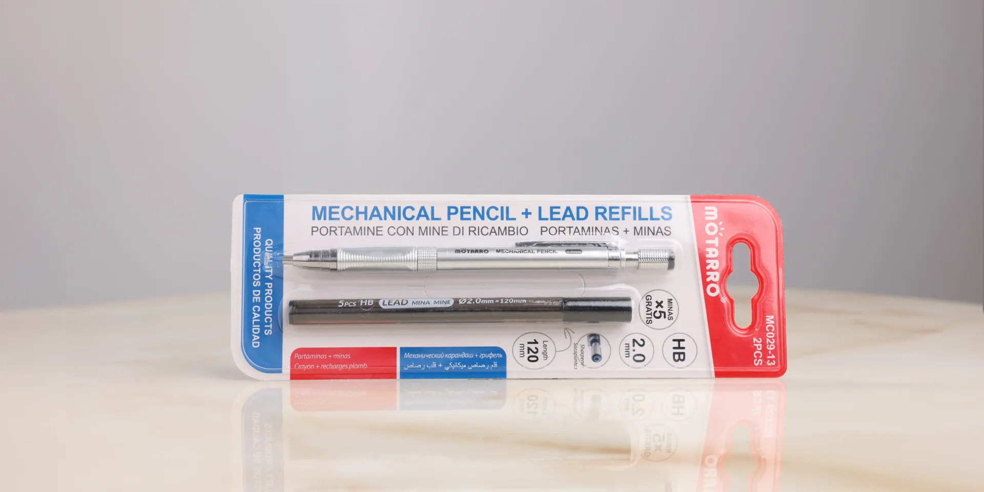 [MOTARRO MECHANICAL PENCIL + LEAD MC029-13] MECHANICAL PENCIL + LEAD 13