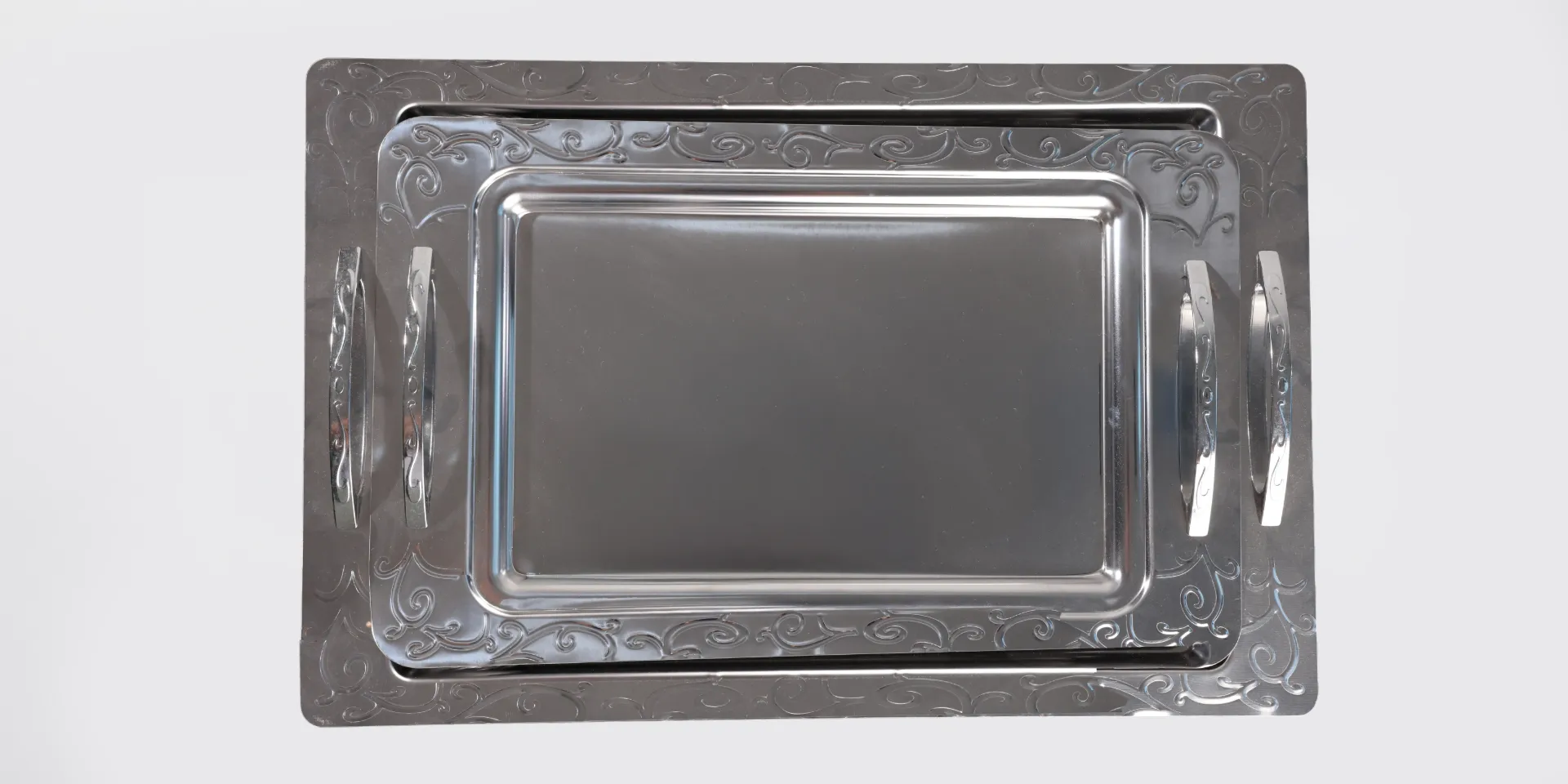 [TEP3] PINK BOX DOUBLE TEA TRAY